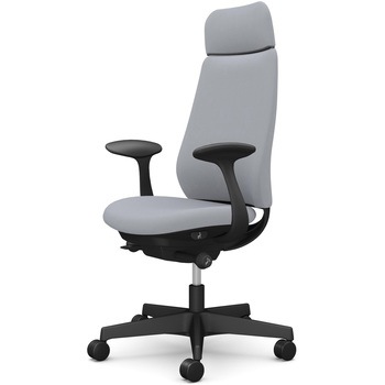 ポータムシリーズ/固定肘/背クッション/EXスタンダードタイプ/ブラックボディ/ハンガー無/ランバー無/ウレタンキャスター オカムラ(岡村製作所)