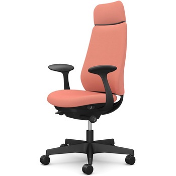 ポータムシリーズ/固定肘/背クッション/EXスタンダードタイプ/ブラックボディ/ハンガー無/ランバー無/ウレタンキャスター オカムラ(岡村製作所)