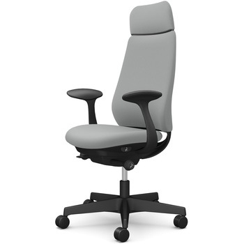 ポータムシリーズ/固定肘/背クッション/EXスタンダードタイプ/ブラックボディ/ハンガー無/ランバー無/ウレタンキャスター オカムラ(岡村製作所)