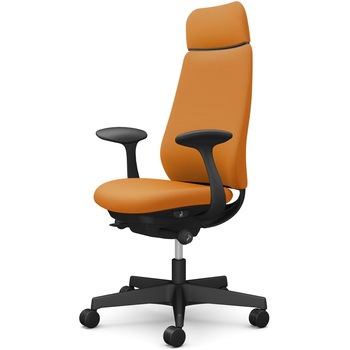 ポータムシリーズ/固定肘/背クッション/EXスタンダードタイプ/ブラックボディ/ハンガー無/ランバー無/ウレタンキャスター オカムラ(岡村製作所)