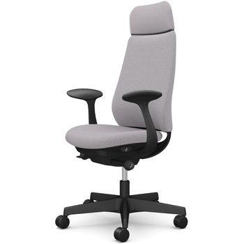 ポータムシリーズ/固定肘/背クッション/EXスタンダードタイプ/ブラックボディ/ハンガー無/ランバー無/ウレタンキャスター オカムラ(岡村製作所)