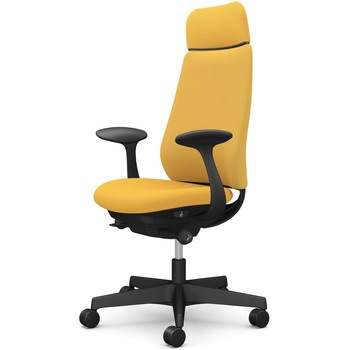 ポータムシリーズ/固定肘/背クッション/EXスタンダードタイプ/ブラックボディ/ハンガー無/ランバー無/ウレタンキャスター オカムラ(岡村製作所)