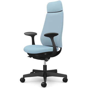 ポータムシリーズ/固定肘/背クッション/EXスタンダードタイプ/ブラックボディ/ハンガー無/ランバー無/ウレタンキャスター オカムラ(岡村製作所)