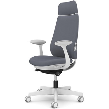 ポータムシリーズ/固定肘/背クッション/EXスタンダードタイプ/ホワイトボディ/ハンガー無/ランバー有/ウレタンキャスター オカムラ(岡村製作所)