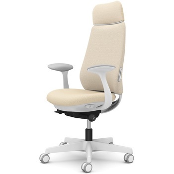 ポータムシリーズ/固定肘/背クッション/EXスタンダードタイプ/ホワイトボディ/ハンガー無/ランバー有/ウレタンキャスター オカムラ(岡村製作所)