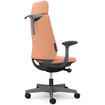 ポータムシリーズ/固定肘/背クッション/EXスタンダードタイプ/ダークグレー/ハンガー有/ランバー有/ナイロンキャスター オカムラ(岡村製作所)