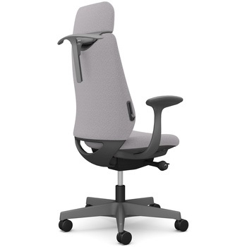 ポータムシリーズ/固定肘/背クッション/EXスタンダードタイプ/ダークグレー/ハンガー有/ランバー有/ナイロンキャスター オカムラ(岡村製作所)