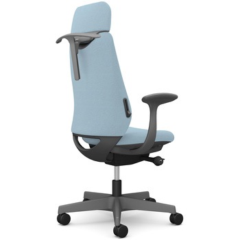 ポータムシリーズ/固定肘/背クッション/EXスタンダードタイプ/ダークグレー/ハンガー有/ランバー有/ナイロンキャスター オカムラ(岡村製作所)