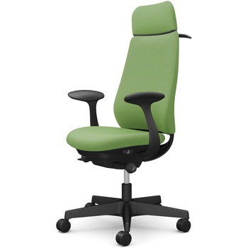 ポータムシリーズ/固定肘/背クッション/EXスタンダードタイプ/ブラックボディ/ハンガー有/ランバー無/ナイロンキャスター オカムラ(岡村製作所)