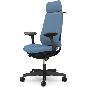 ポータムシリーズ/固定肘/背クッション/EXスタンダードタイプ/ブラックボディ/ハンガー有/ランバー有/ナイロンキャスター オカムラ(岡村製作所)