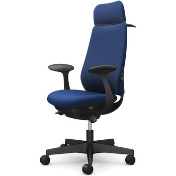 ポータムシリーズ/固定肘/背クッション/EXスタンダードタイプ/ブラックボディ/ハンガー有/ランバー有/ナイロンキャスター オカムラ(岡村製作所)