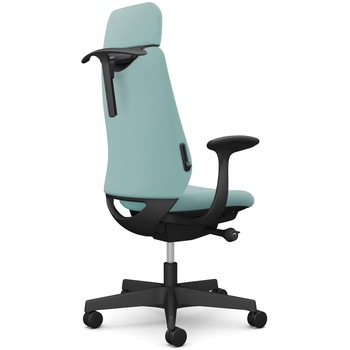 ポータムシリーズ/固定肘/背クッション/EXスタンダードタイプ/ブラックボディ/ハンガー有/ランバー有/ナイロンキャスター オカムラ(岡村製作所)