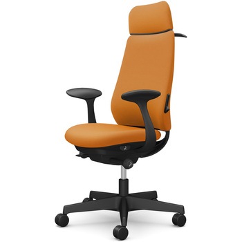 ポータムシリーズ/固定肘/背クッション/EXスタンダードタイプ/ブラックボディ/ハンガー有/ランバー有/ナイロンキャスター オカムラ(岡村製作所)