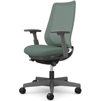 ポータムシリーズ/可動肘/背メッシュ/スタンダードタイプ/ダークグレーボディ/ハンガー無/ランバー無/ウレタンキャスター オカムラ(岡村製作所)