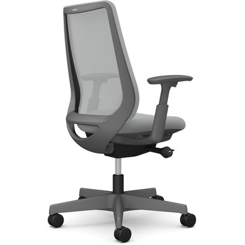 ポータムシリーズ/可動肘/背メッシュ/スタンダードタイプ/ダークグレーボディ/ハンガー無/ランバー無/ウレタンキャスター オカムラ(岡村製作所)