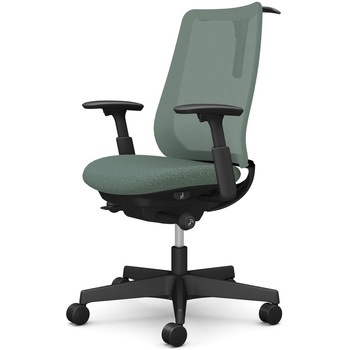 ポータムシリーズ/可動肘/背メッシュ/スタンダードタイプ/ブラックボディ/ハンガー有/ランバー無/ウレタンキャスター オカムラ(岡村製作所)