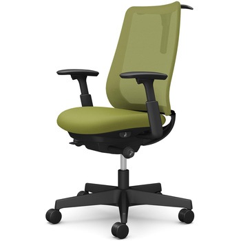 ポータムシリーズ/可動肘/背メッシュ/スタンダードタイプ/ブラックボディ/ハンガー有/ランバー無/ウレタンキャスター オカムラ(岡村製作所)