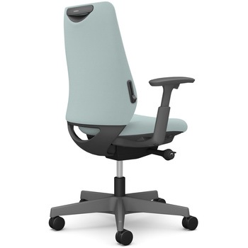 ポータムシリーズ/可動肘/背クッション/スタンダードタイプ/ダークグレー/ハンガー無/ランバー有/ナイロンキャスター オカムラ(岡村製作所)