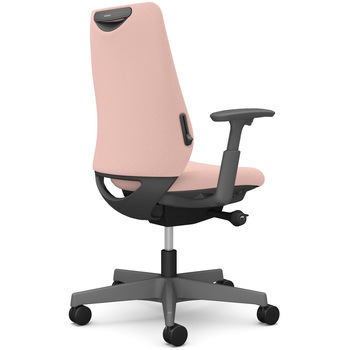 ポータムシリーズ/可動肘/背クッション/スタンダードタイプ/ダークグレー/ハンガー無/ランバー有/ナイロンキャスター オカムラ(岡村製作所)