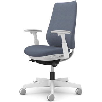 ポータムシリーズ/可動肘/背クッション/スタンダードタイプ/ホワイトボディ/ハンガー無/ランバー無/ナイロンキャスター オカムラ(岡村製作所)