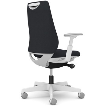 ポータムシリーズ/可動肘/背クッション/スタンダードタイプ/ホワイトボディ/ハンガー無/ランバー無/ナイロンキャスター オカムラ(岡村製作所)