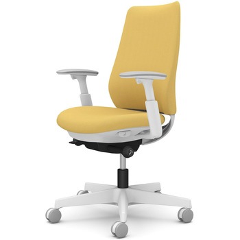 ポータムシリーズ/可動肘/背クッション/スタンダードタイプ/ホワイトボディ/ハンガー無/ランバー無/ナイロンキャスター オカムラ(岡村製作所)