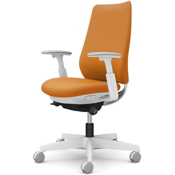 ポータムシリーズ/可動肘/背クッション/スタンダードタイプ/ホワイトボディ/ハンガー無/ランバー無/ナイロンキャスター オカムラ(岡村製作所)