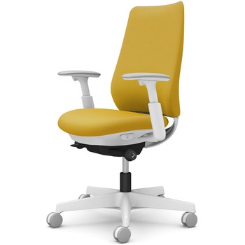 ポータムシリーズ/可動肘/背クッション/スタンダードタイプ/ホワイトボディ/ハンガー無/ランバー無/ナイロンキャスター オカムラ(岡村製作所)