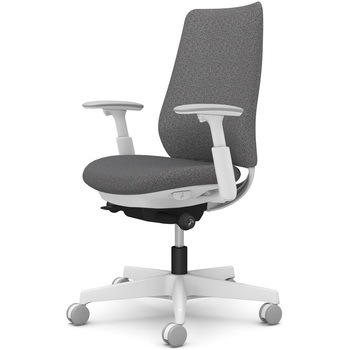 ポータムシリーズ/可動肘/背クッション/スタンダードタイプ/ホワイトボディ/ハンガー無/ランバー無/ナイロンキャスター オカムラ(岡村製作所)