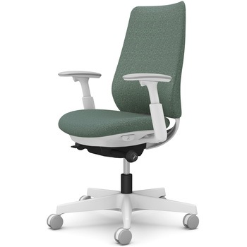 ポータムシリーズ/可動肘/背クッション/スタンダードタイプ/ホワイトボディ/ハンガー無/ランバー無/ナイロンキャスター オカムラ(岡村製作所)