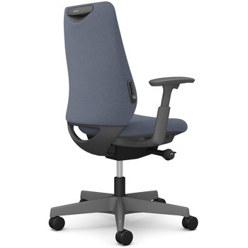 ポータムシリーズ/可動肘/背クッション/スタンダードタイプ/ダークグレー/ハンガー無/ランバー有/ウレタンキャスター オカムラ(岡村製作所)