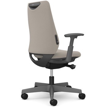 ポータムシリーズ/可動肘/背クッション/スタンダードタイプ/ダークグレー/ハンガー無/ランバー有/ウレタンキャスター オカムラ(岡村製作所)