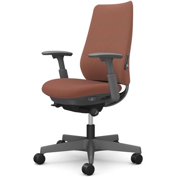 ポータムシリーズ/可動肘/背クッション/スタンダードタイプ/ダークグレー/ハンガー無/ランバー有/ウレタンキャスター オカムラ(岡村製作所)