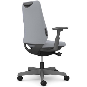 ポータムシリーズ/可動肘/背クッション/スタンダードタイプ/ダークグレー/ハンガー無/ランバー有/ウレタンキャスター オカムラ(岡村製作所)