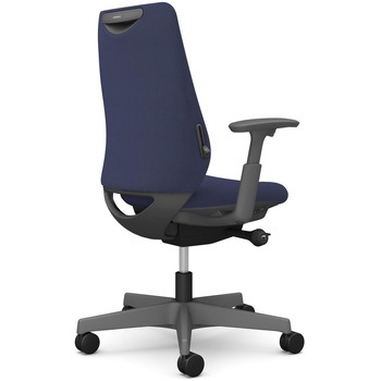 ポータムシリーズ/可動肘/背クッション/スタンダードタイプ/ダークグレー/ハンガー無/ランバー有/ウレタンキャスター オカムラ(岡村製作所)