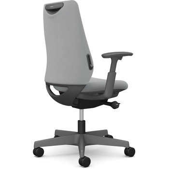 ポータムシリーズ/可動肘/背クッション/スタンダードタイプ/ダークグレー/ハンガー無/ランバー有/ウレタンキャスター オカムラ(岡村製作所)