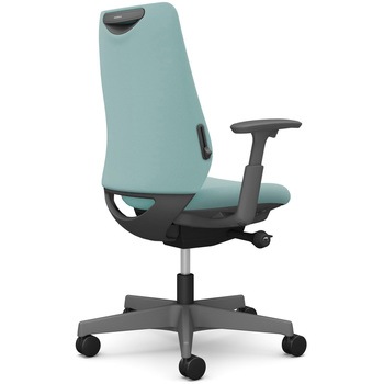 ポータムシリーズ/可動肘/背クッション/スタンダードタイプ/ダークグレー/ハンガー無/ランバー有/ウレタンキャスター オカムラ(岡村製作所)