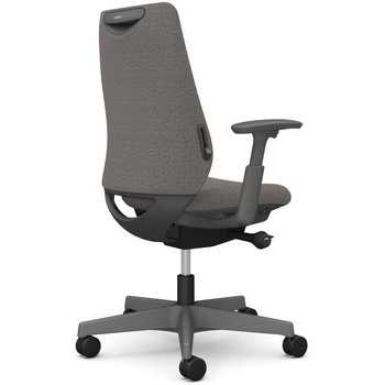 ポータムシリーズ/可動肘/背クッション/スタンダードタイプ/ダークグレー/ハンガー無/ランバー有/ウレタンキャスター オカムラ(岡村製作所)