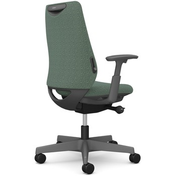 ポータムシリーズ/可動肘/背クッション/スタンダードタイプ/ダークグレー/ハンガー無/ランバー有/ウレタンキャスター オカムラ(岡村製作所)