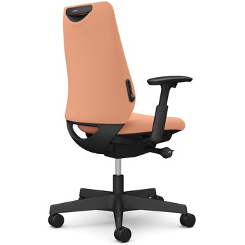 ポータムシリーズ/可動肘/背クッション/スタンダードタイプ/ブラックボディ/ハンガー無/ランバー有/ウレタンキャスター オカムラ(岡村製作所)