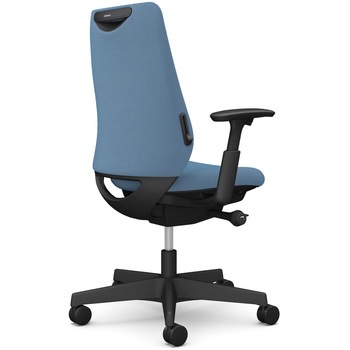 ポータムシリーズ/可動肘/背クッション/スタンダードタイプ/ブラックボディ/ハンガー無/ランバー有/ウレタンキャスター オカムラ(岡村製作所)