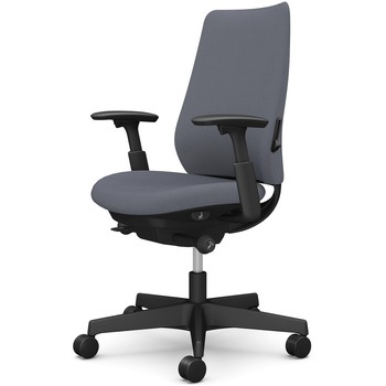 ポータムシリーズ/可動肘/背クッション/スタンダードタイプ/ブラックボディ/ハンガー無/ランバー有/ウレタンキャスター オカムラ(岡村製作所)