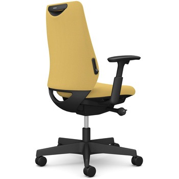 ポータムシリーズ/可動肘/背クッション/スタンダードタイプ/ブラックボディ/ハンガー無/ランバー有/ウレタンキャスター オカムラ(岡村製作所)