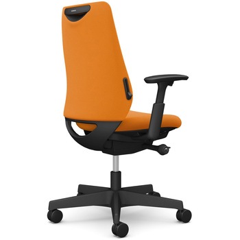 ポータムシリーズ/可動肘/背クッション/スタンダードタイプ/ブラックボディ/ハンガー無/ランバー有/ウレタンキャスター オカムラ(岡村製作所)