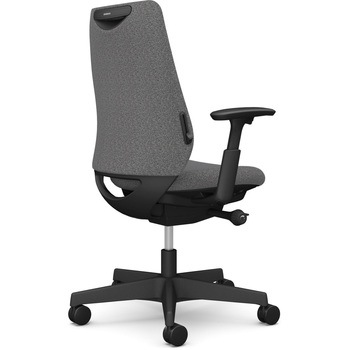 ポータムシリーズ/可動肘/背クッション/スタンダードタイプ/ブラックボディ/ハンガー無/ランバー有/ウレタンキャスター オカムラ(岡村製作所)