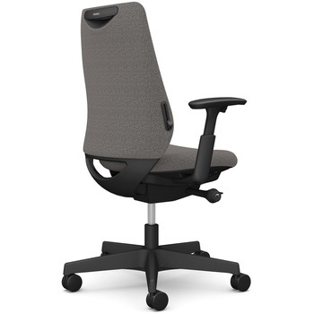 ポータムシリーズ/可動肘/背クッション/スタンダードタイプ/ブラックボディ/ハンガー無/ランバー有/ウレタンキャスター オカムラ(岡村製作所)