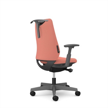 ポータムシリーズ/可動肘/背クッション/スタンダードタイプ/ダークグレー/ハンガー有/ランバー有/ナイロンキャスター オカムラ(岡村製作所)