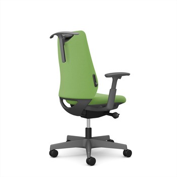 ポータムシリーズ/可動肘/背クッション/スタンダードタイプ/ダークグレー/ハンガー有/ランバー有/ナイロンキャスター オカムラ(岡村製作所)