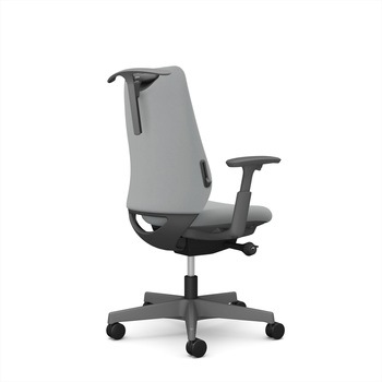 ポータムシリーズ/可動肘/背クッション/スタンダードタイプ/ダークグレー/ハンガー有/ランバー有/ナイロンキャスター オカムラ(岡村製作所)