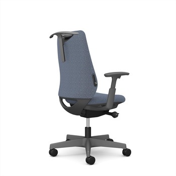 ポータムシリーズ/可動肘/背クッション/スタンダードタイプ/ダークグレー/ハンガー有/ランバー有/ナイロンキャスター オカムラ(岡村製作所)